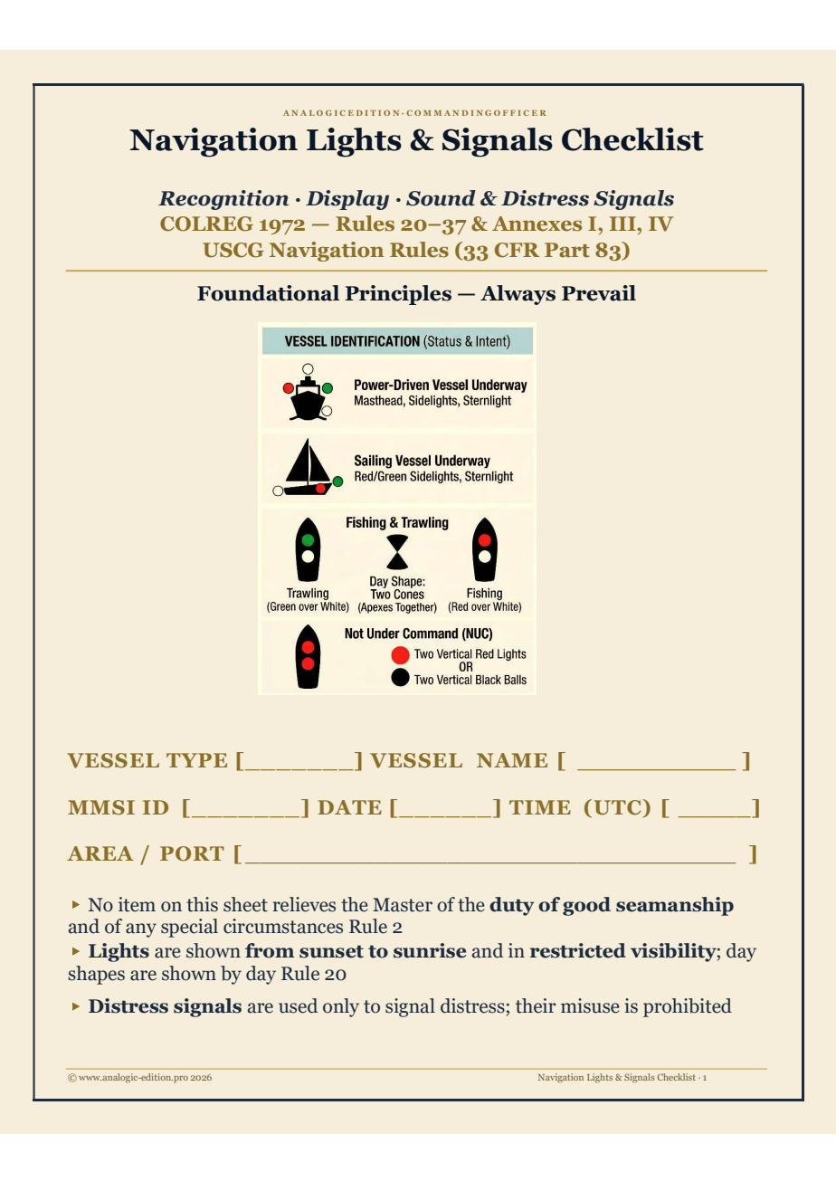 Night Operations — Navigation Lights & Signals cover
